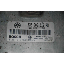 ECU MOTOR BOSCH EDC15P+23.3.2 0281012920 SKODA OCTAVIA I (1U) 1.9 TDI 74KW 100CV 038906019PB - CON INMOVILIZADOR ANULADO