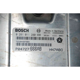 ECU BOSCH EDC15C5-7.18 0281011280 CHRYSLER VOYAGER IV 2.5 CRDI 143CV VM07C P04727666AB / SW 1037368704 / CON INMO ANULADO