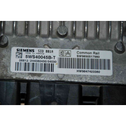 ECU MOTOR SIEMENS SID 801A 5WS40045B-T PSA HW 9647423380 SW 9650517980 - CON INMOVILIZADOR ANULADO (INMO / IMMO OFF)