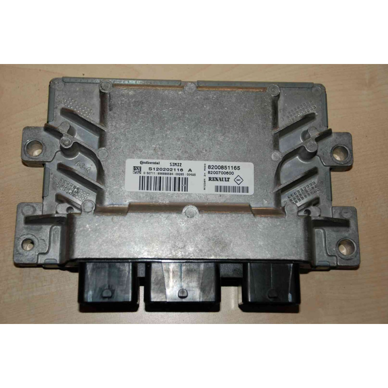 ECU CONTINENTAL SIM32 S120202116A RENAULT CLIO III 1.2i 74KW 100HP 8200851165 / SW 8201015965 / WITH DISABLED IMMOBILIZER