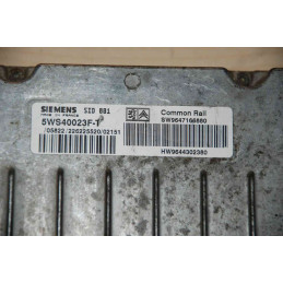 ENGINE ECU SIEMENS SID 801 5WS40023F-T PSA HW9644302380 SW9647166880 - WITH DISABLED IMMOBILIZAR (IMMO OFF)