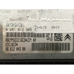 ECU MOTOR BOSCH EDC16C34 0281012985 PSA 9661204380