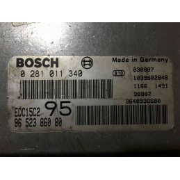 ECU MOTOR BOSCH EDC15C2-11.1 0281011340 CITROEN C5 I 2.0 HDI 81KW 110CV RHZ 9652386080 - CON INMOVILIZADOR ANULADO (IMMO OFF)