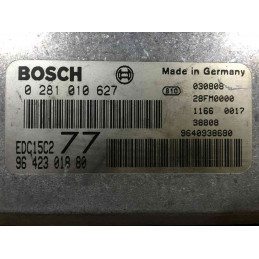 ECU BOSCH EDC15C2-11.1 0281010627 PEUGEOT 406 I 2.0 HDI 81KW 110CV RHZ 9642301880 - CON INMOVILIZADOR ANULADO (IMMO OFF)