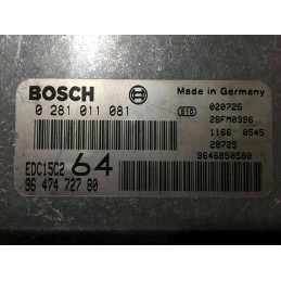 ECU MOTOR BOSCH EDC15C2-11.1 0281011081 PSA 9647472780