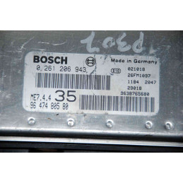 ENGINE ECU BOSCH ME7.4.4 0261206943 PSA 9647480580 WITH DISABLED IMMOBILIZER (IMMO OFF)