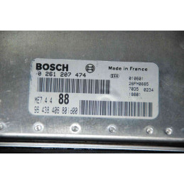 ECU MOTOR BOSCH ME7.4.4 0261207474 PSA 9643840680 - CON INMOVILIZADOR ANULADO (INMO / IMMO OFF)