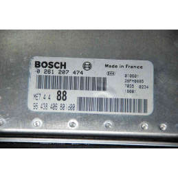 ENGINE ECU BOSCH ME7.4.4 0261207474 PSA 9643840680 - WITH DISABLED IMMOBILIZER (IMMO OFF)
