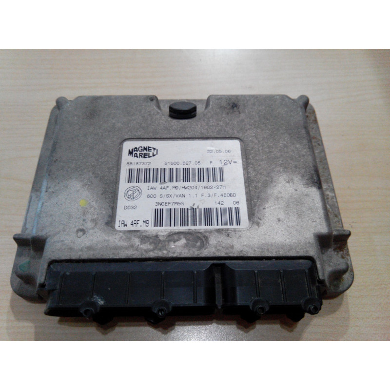 ECU MOTOR MAGNETI MARELLI IAW 4AF.M9 6160062705 FIAT SEICENTO 1.1i 54CV 55187372 - CON INMOVILIZADOR ANULADO (INMO / IMMO OFF)