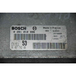 ECU BOSCH EDC15C2-11.1 0281010996 CITROEN XSARA PICASSO I 2.0 HDI 66KW 90CV RHY 9646774280 - CON INMOVILIZADOR ANULADO