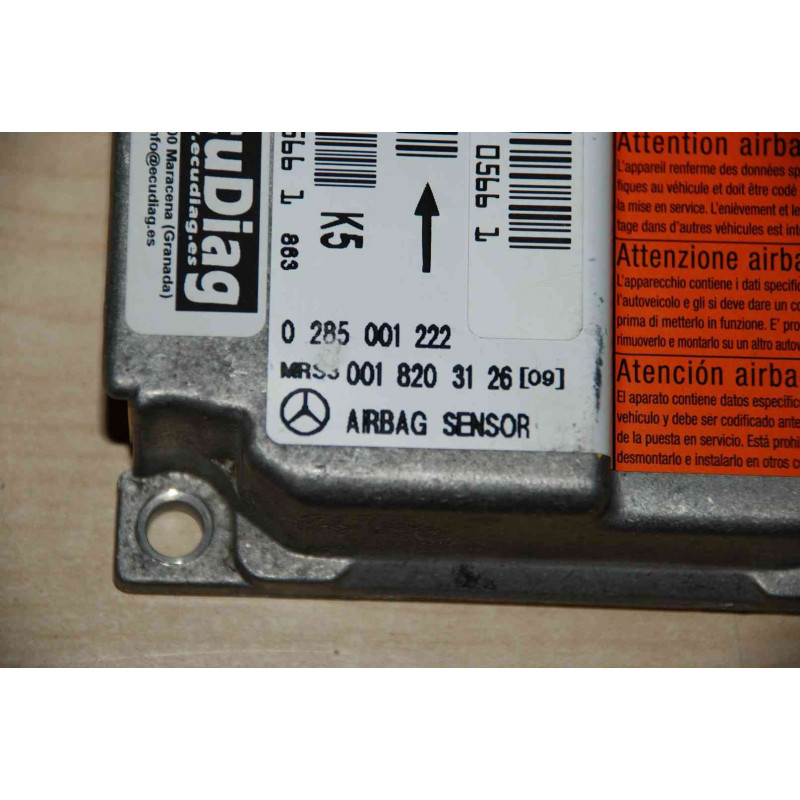 AIRBAG ECU BOSCH 0285001222 MERCEDES 0018203126 - REVISED WITHOUT CRASH