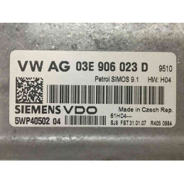 ECU MOTOR SIEMENS VDO SIMOS 9.1 5WP4050204 VAG 03E906023D