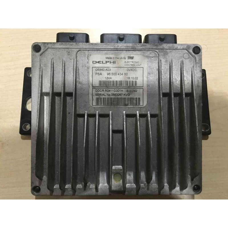 ECU MOTOR DELPHI DDCR R0411C001H PSA 9650043480