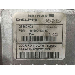 ECU MOTOR DELPHI DDCR R0411C001H PSA 9650043480