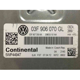 ECU MOTOR CONTINENTAL SIMOS 10.14A 5WP44947 VAG 03F906070GL