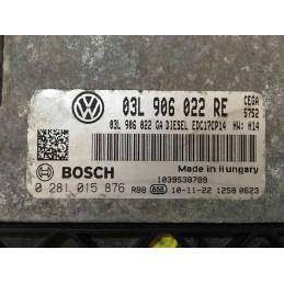 ECU MOTOR BOSCH EDC17CP14-3.4 0281015876 VAG 03L906022RE