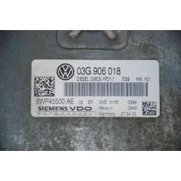 ECU SIEMENS VDO SIMOS PPD1.1 5WP45500AE VW PASSAT V (3C) 2.0 TDI 140CV 03G906018 - CON INMOVILIZADOR ANULADO (INMO / IMMO OFF)