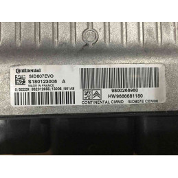 ECU MOTOR CONTINENTAL SID 807EVO S180123008A PSA 9666681180