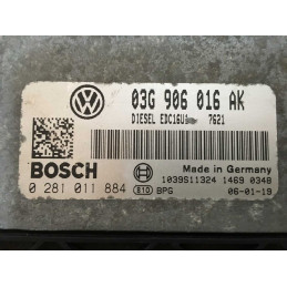 ECU MOTOR BOSCH EDC16U1 0281011884 VAG 03G906016AK