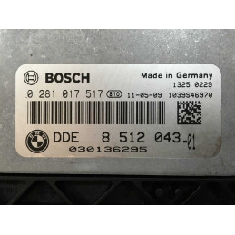 ECU MOTOR BOSCH EDC17C50-3.13 0281017517 BMW E90 316D 85KW 116HP 8512043-01/ SW 1037513573