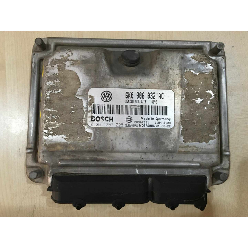 ECU MOTOR BOSCH ME7.5.10 0261207228 SEAT IBIZA II 1.4i 44KW 60CV 6K0906032AC - CON INMOVILIZADOR ANULADO (INMO / IMMO OFF)