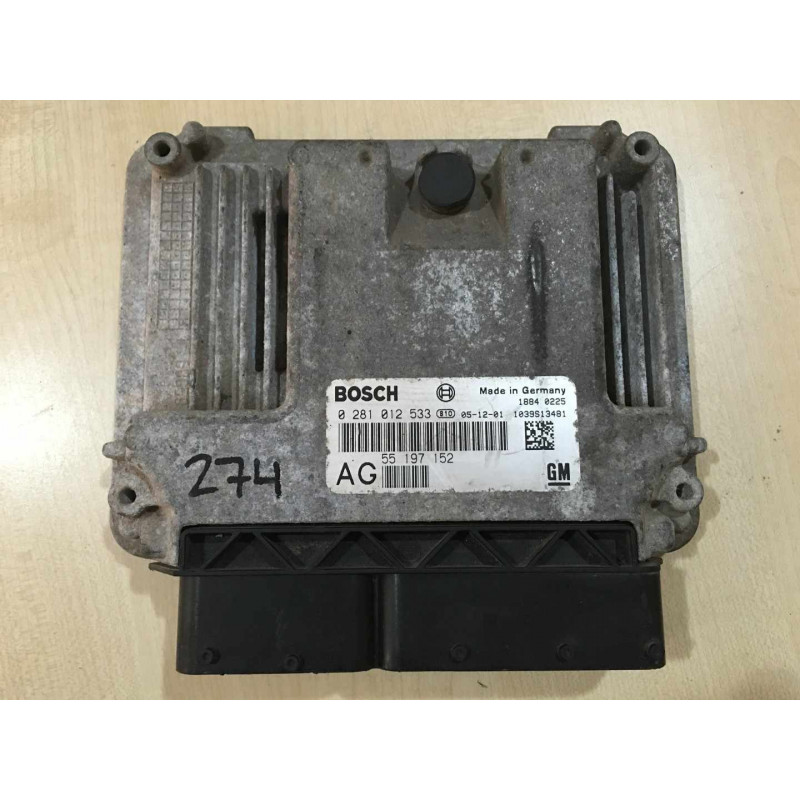 ECU MOTOR BOSCH EDC16C9 0281012533 OPEL 55197152