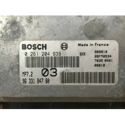 ECU MOTOR BOSCH MP7.2 0261204939 PSA 9633184780