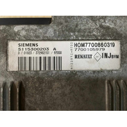 ECU MOTOR SIEMENS FENIX 5 S115300203A RENAULT 7700860319