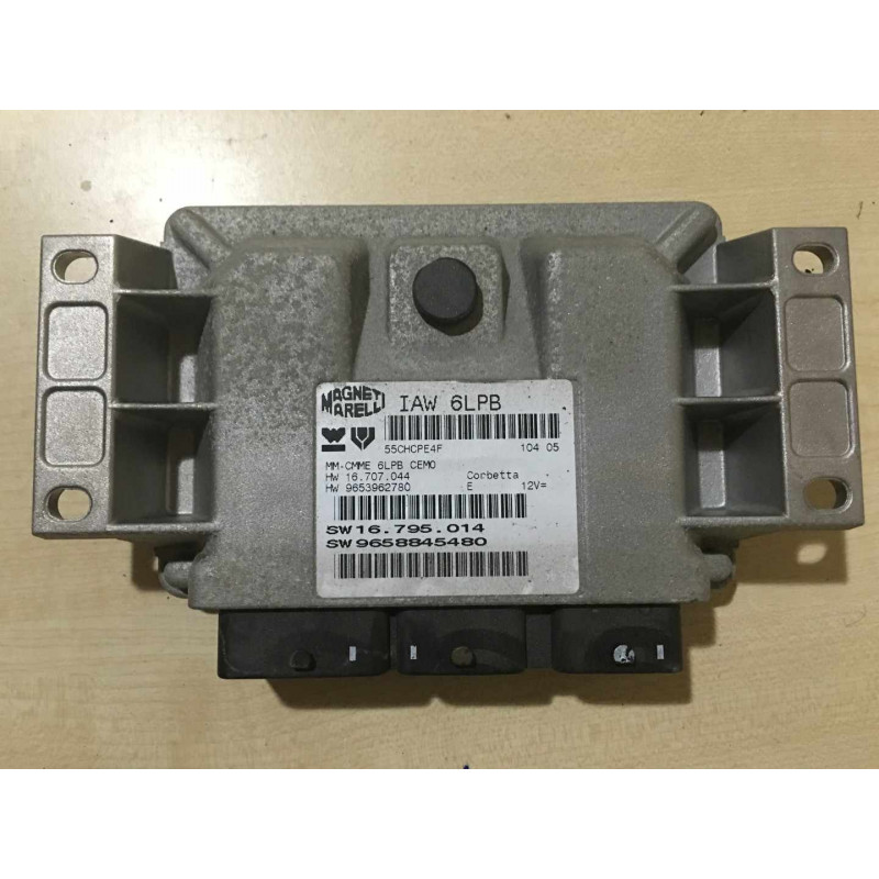 ECU MAGNETI MARELLI IAW 6LPB 167.070.44 CITROEN C5 / PEUGEOT 407 2.0i 103KW 140CV HW 9653962780 SW 9658845480 - CON INMO ANULADO