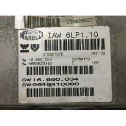 ECU MAGNETI MARELLI IAW 6LP1.10 165.600.54 CITROEN C5 2.0i 100KW 136CV HW 9650623180 SW 9649410080 - CON INMOVILIZADOR ANULADO