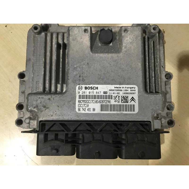 ECU MOTOR BOSCH EDC17C10-5.10 0281030545 PSA 9607886180