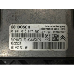 ECU MOTOR BOSCH EDC17C10-5.10 0281030545 PSA 9607886180