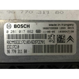 ECU MOTOR BOSCH EDC17C10-5.10 0281017862 PSA 9677031180