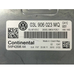 ECU MOTOR CONTINENTAL SIMOS PCR2.1 5WP42696AA VAG 03L906023MQ