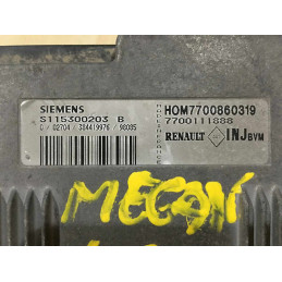 ECU MOTOR SIEMENS FENIX 5 S115300203B RENAULT 7700860319