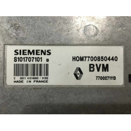 ECU MOTOR SIEMENS FENIX 3 S101707101B RENAULT 19 1.7i 54KW 73CV 7700271113 HOM7700850440 / CON INMOVILIZADOR ANULADO (IMMO OFF)