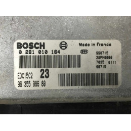 ECU BOSCH EDC15C2-6.1 0281010164 CITROEN XSARA I 2.0 HDI 81KW 110CV RHZ 9635598680 - CON INMOVILIZADOR ANULADO (INMO / IMMO OFF)